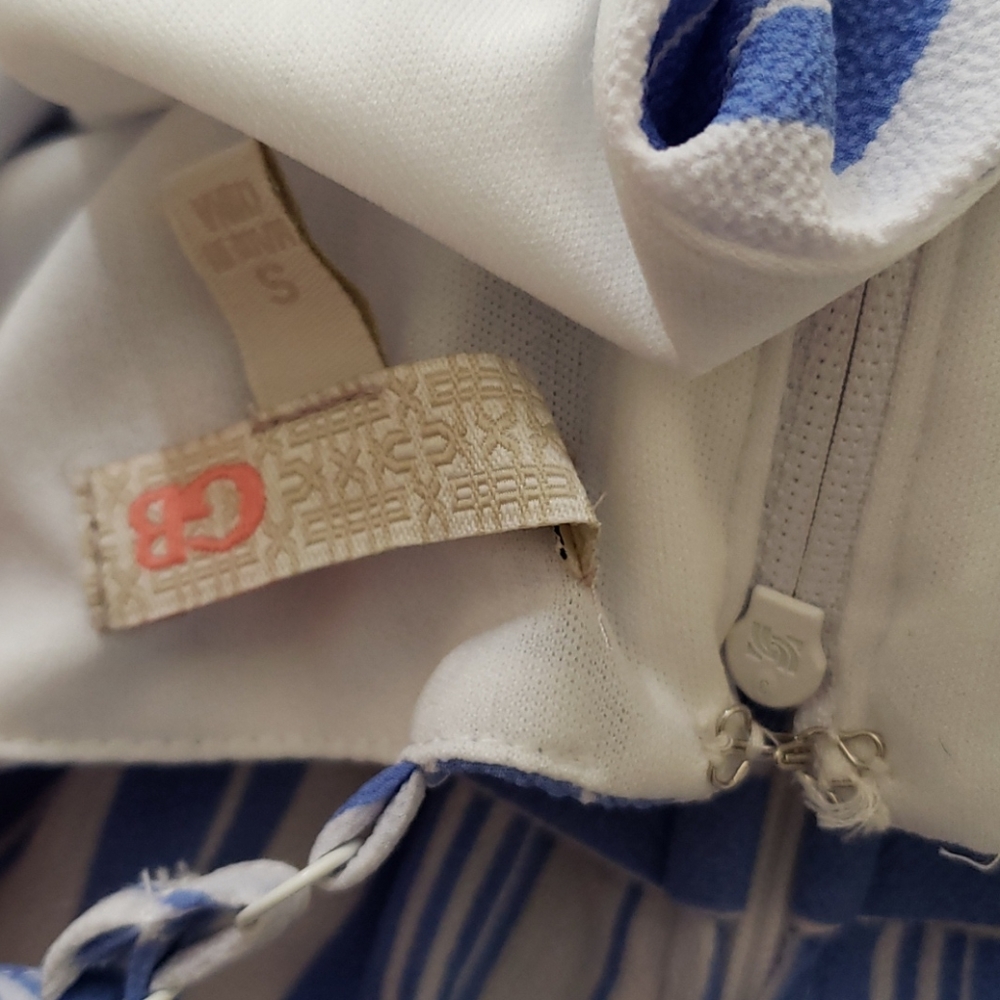 Gianni Bini Blue and White Striped Romper - Picture 5 of 7